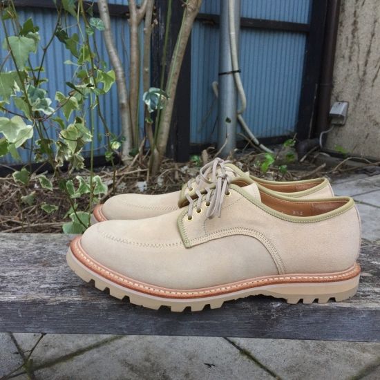 PLUSON SHOE SUPPLY / JOURNEY MAN - ワークオックスフォードモックトゥ サンドスウェード