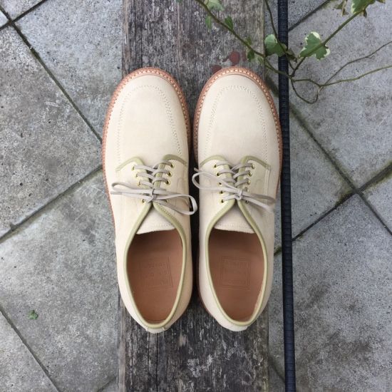 PLUSON SHOE SUPPLY / JOURNEY MAN - ワークオックスフォードモックトゥ サンドスウェード