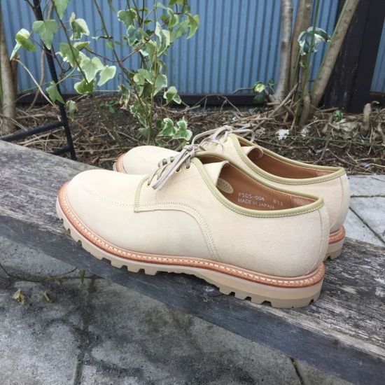 PLUSON SHOE SUPPLY / JOURNEY MAN - ワークオックスフォードモックトゥ サンドスウェード