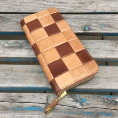 Damasquina (ダマスキーナ) / パッチワークジップウォレット ラージ  ナチュラル