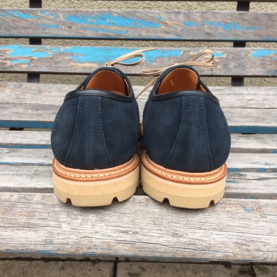 PLUSON SHOE SUPPLY / JOURNEY MAN - ワークオックスフォードプレントゥ ネイビースウェード