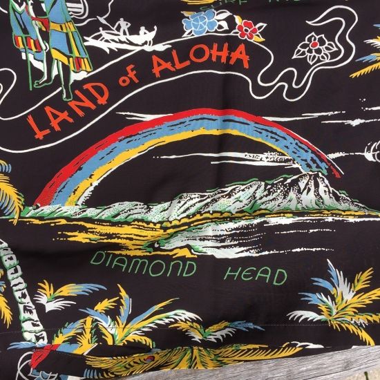 SUN SURF Special Edition (サンサーフ) - アロハシャツ / LAND OF ALOHA DISCOVERED ブラック(119)