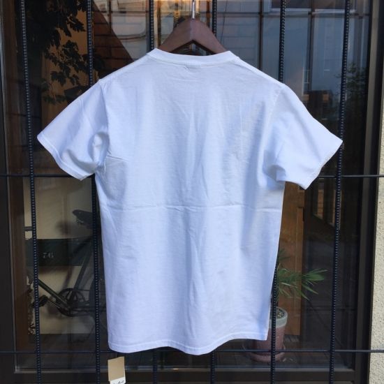 H.R.REMAKE / ランダムHパッチワークレッドラインTシャツ ホワイト