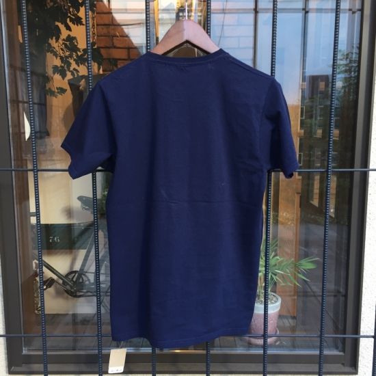 H.R.REMAKE / ランダムHパッチワークレッドラインTシャツ ネイビー