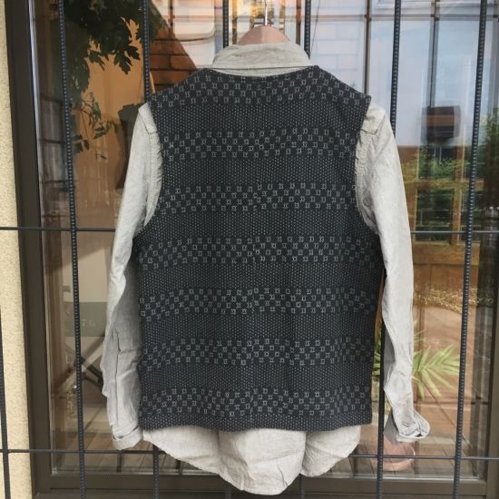 GAIJIN MADE(ガイジンメイド) / ボーダーサシコジャーキンベスト ブラック