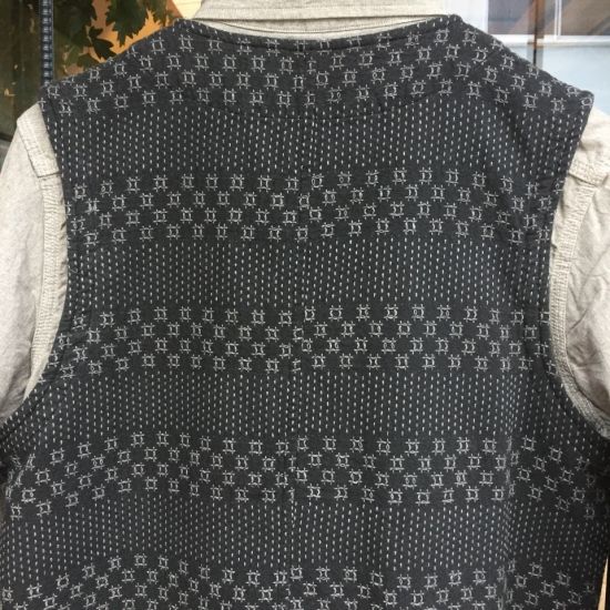 GAIJIN MADE(ガイジンメイド) / ボーダーサシコジャーキンベスト ブラック