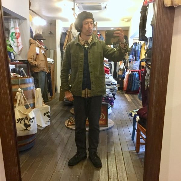 エフオービーファクトリー FOB FACTORY / フレンチモールスキンジャケット オリーブ