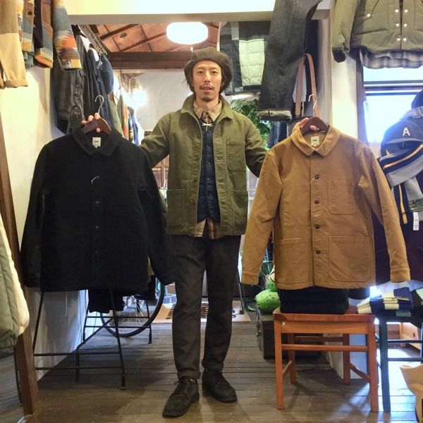 エフオービーファクトリー FOB FACTORY / フレンチモールスキンジャケット ネイビー