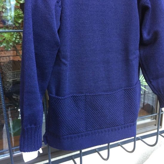 GUERNSEY WOOLLENS / トラディショナルガンジーセーター スリーモスポケット ネイビー