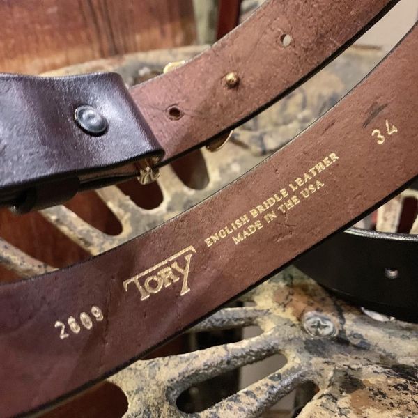 TROY LEATHER / アンカーバックルプレーンベルト