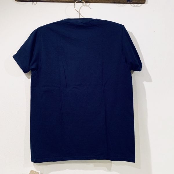 H.R.REMAKE / HパッチTシャツ ブルーチェック ネイビー