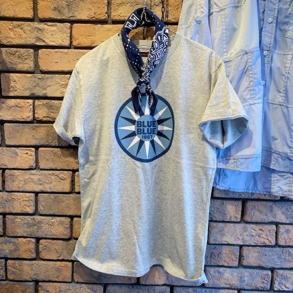BLUE BLUE / コンパンスTシャツ グレー