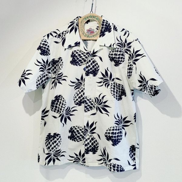 COTTON HAWAIIAN SHIRT “DUKE'S PINEAPPLE” / OFF WHITE (101)