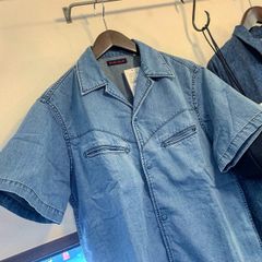 BLUE BLUE / ブルーリッジデニムウエスタンオープンカラーシャツ ブルー