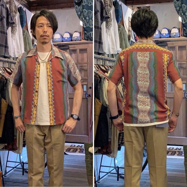 TRADITIONAL TATTOO MOTIF / 半袖レーヨンシャツ / アロハシャツ / ハワイアン / ボーダー
