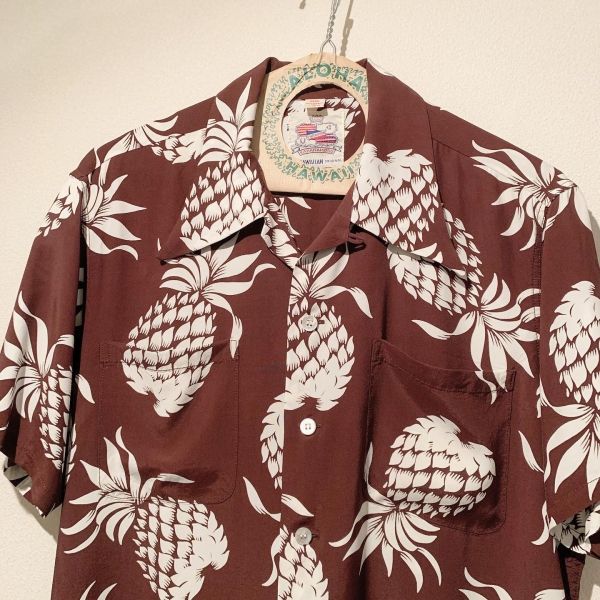 デューク・カハナモク / DUKE KAHANAMOKU (SPECIAL EDITION) アロハシャツ/ DUKE’S PINEAPPLE S/S ブラウン