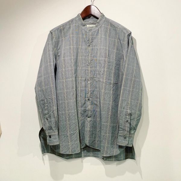 San Francisco / コットンリネンハイカウントダンプ バンドカラーシャツ