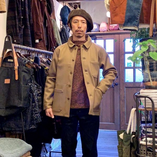 エフオービーファクトリー FOB FACTORY / ウールフレンチカバーオール ベージュ