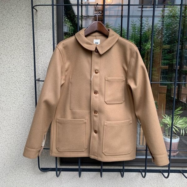 エフオービーファクトリー FOB FACTORY / ウールフレンチカバーオール ベージュ