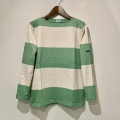 ティージー / Tieasy / HDCS ボートネック ウルトラワイドボーダー バスクシャツ ペールグリーン