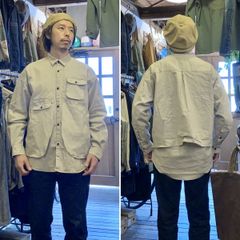 ハリウッドランチマーケット / HOLLYWOOD RANCH MARKET / リネンコットンストレッチレイヤードハンティングシャツ