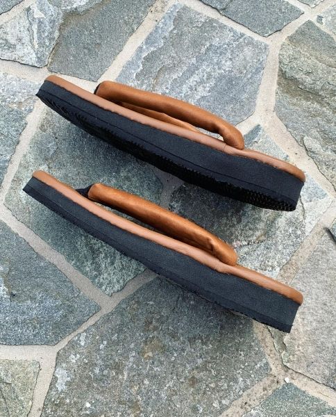 RE.ACT LEATHER WORKS REPLANT × 軽部草履 竹粋草履 RE.ACT LEATHER WORKS - REPLANT × 軽部草履 / 竹粋