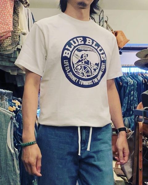 ブルーブルー / BLUE BLUE / FISHERMANプリントTシャツ