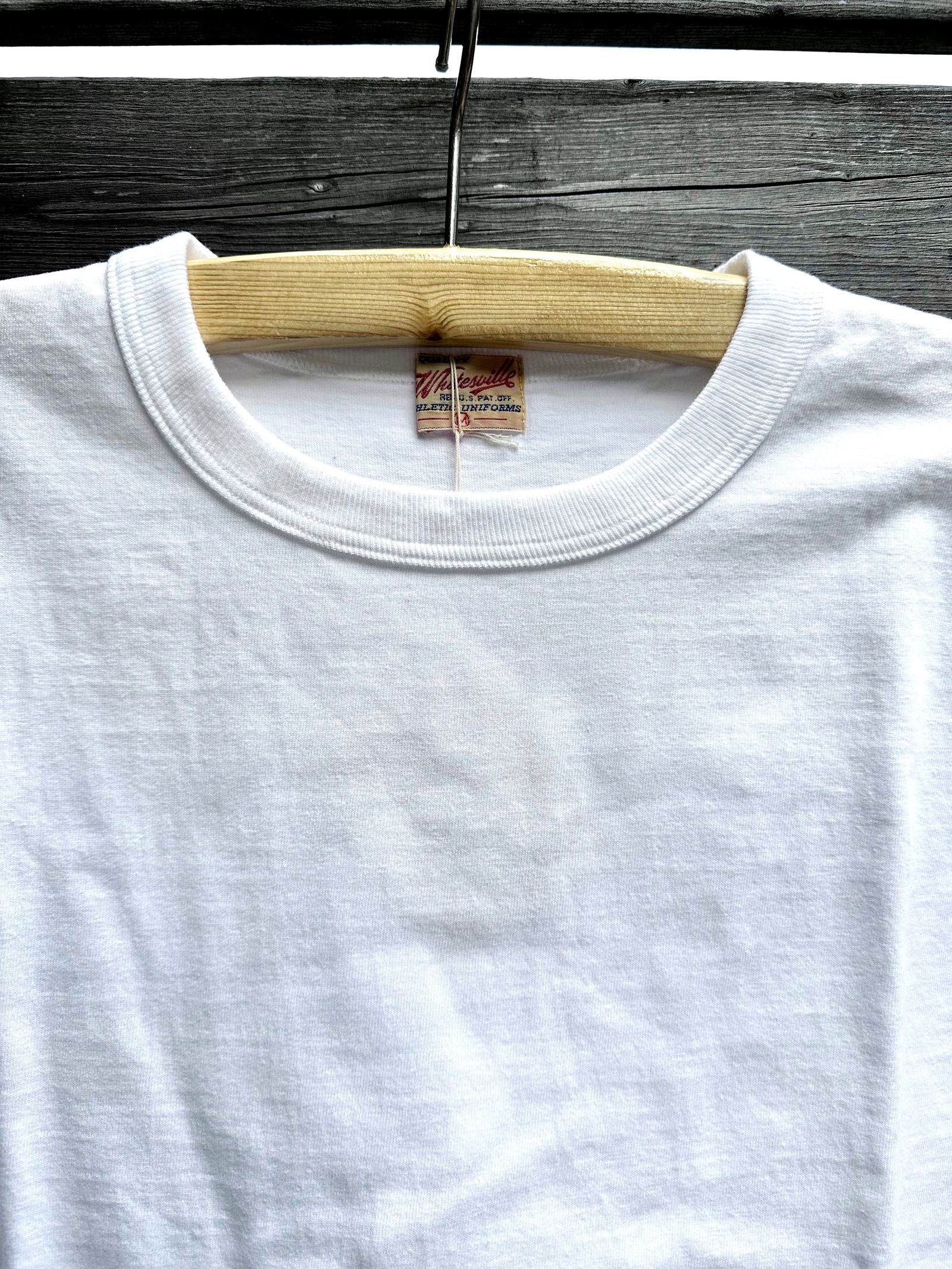 WHITESVILLE / ホワイツビル 14/- HALF SLEEVE RIB T-SHIRT / 半袖リブTシャツ / WV79147 オフホワイト(105)