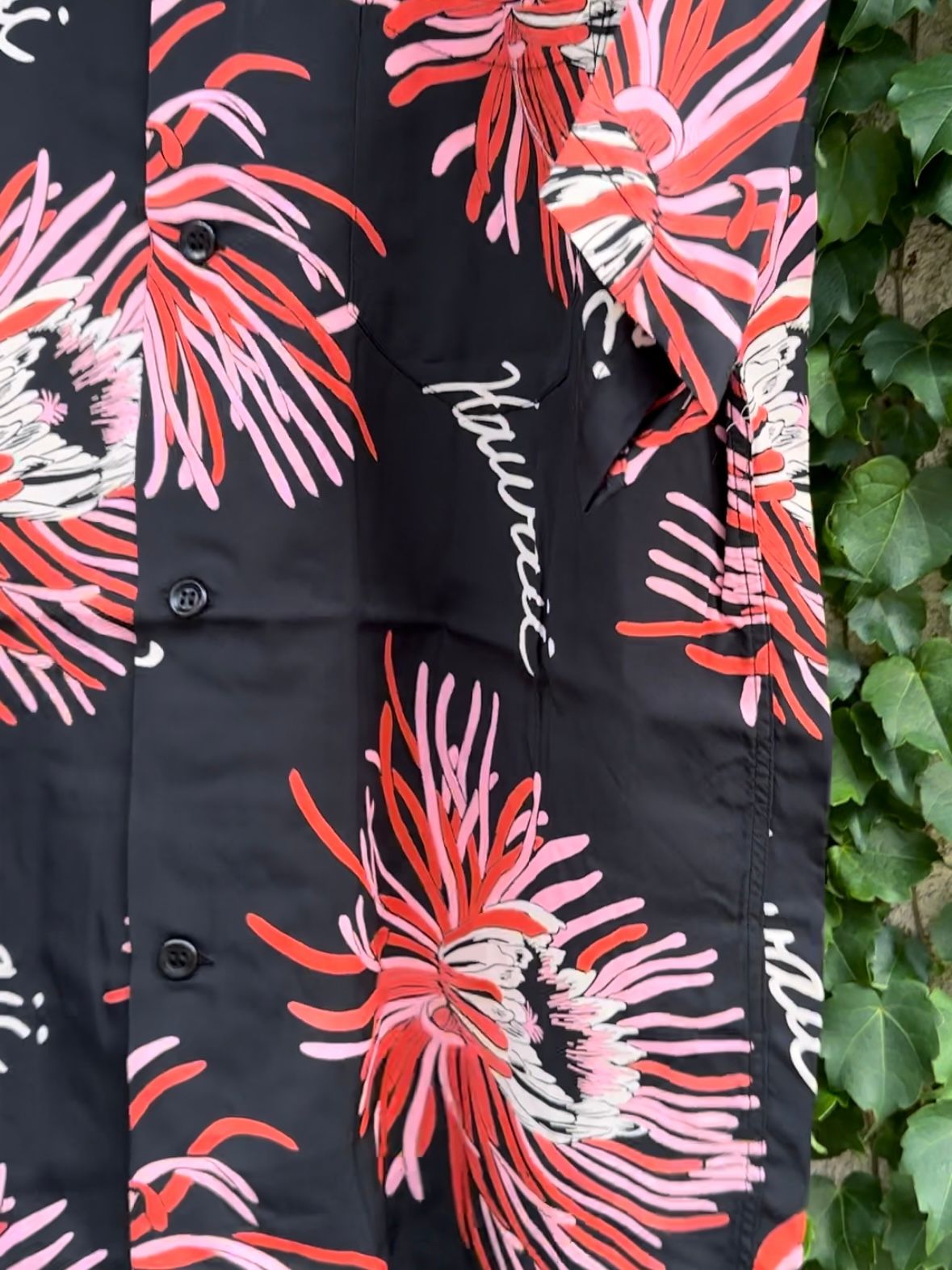 ALOHA SHIRTS “ ISLAND BLOOM ” /半袖レーヨンシャツ / アロハシャツ / ハワイアン / 月下美人 / SS39028 / ブラック (119