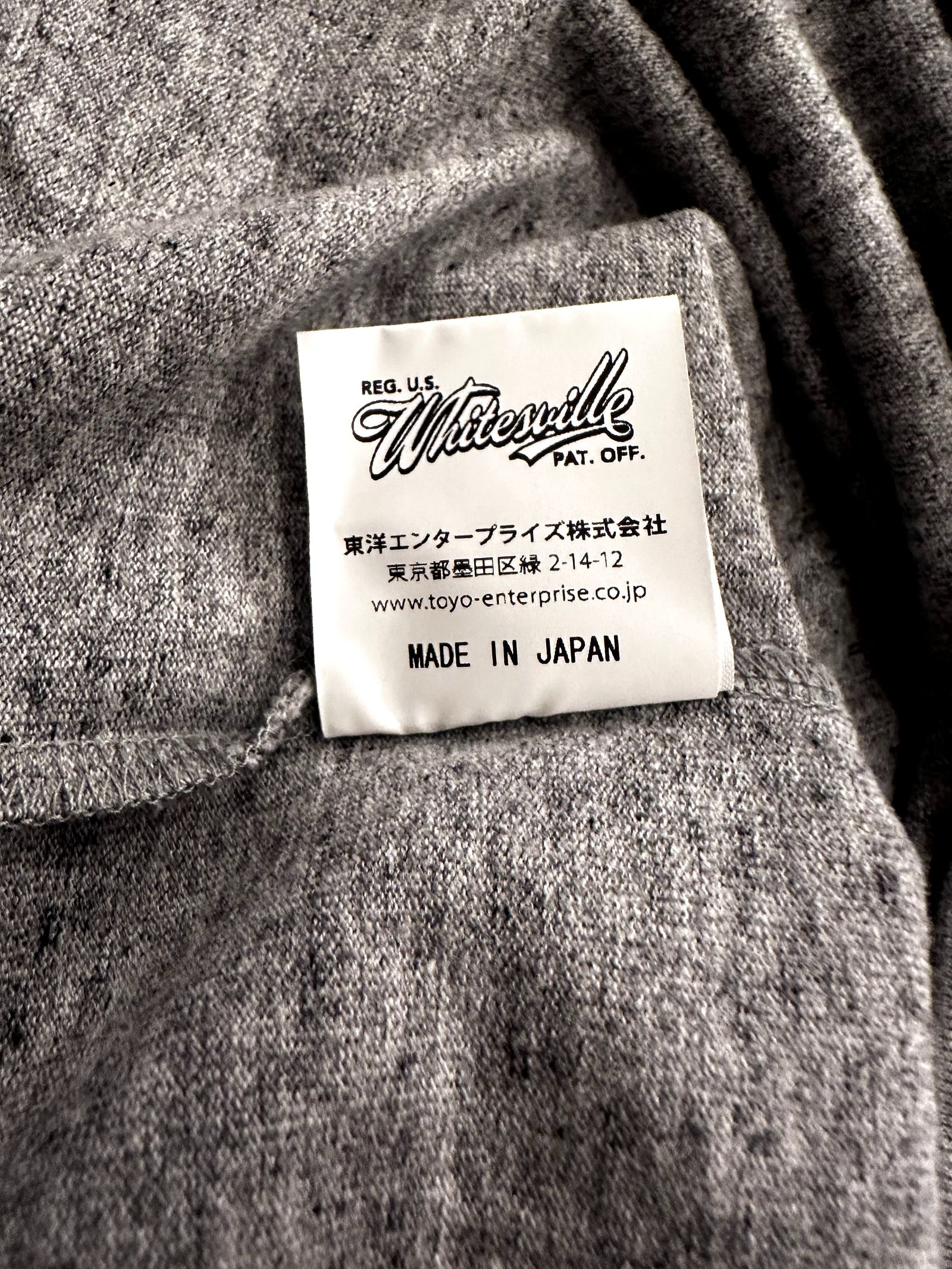 WHITESVILLE / ホワイツビル 14/- HALF SLEEVE RIB T-SHIRT / 半袖リブTシャツ / WV79147 ヘザーグレー(113)