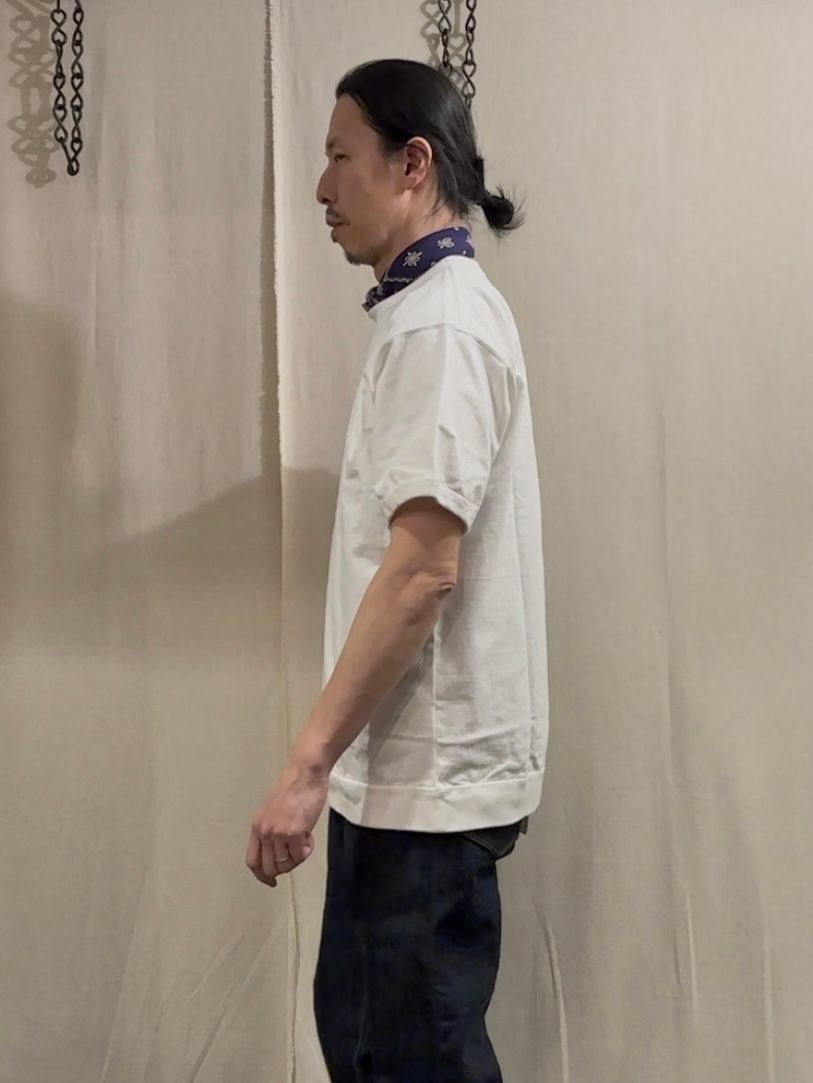 WHITESVILLE / ホワイツビル 14/- HALF SLEEVE RIB T-SHIRT / 半袖リブTシャツ / WV79147 オフホワイト(105)