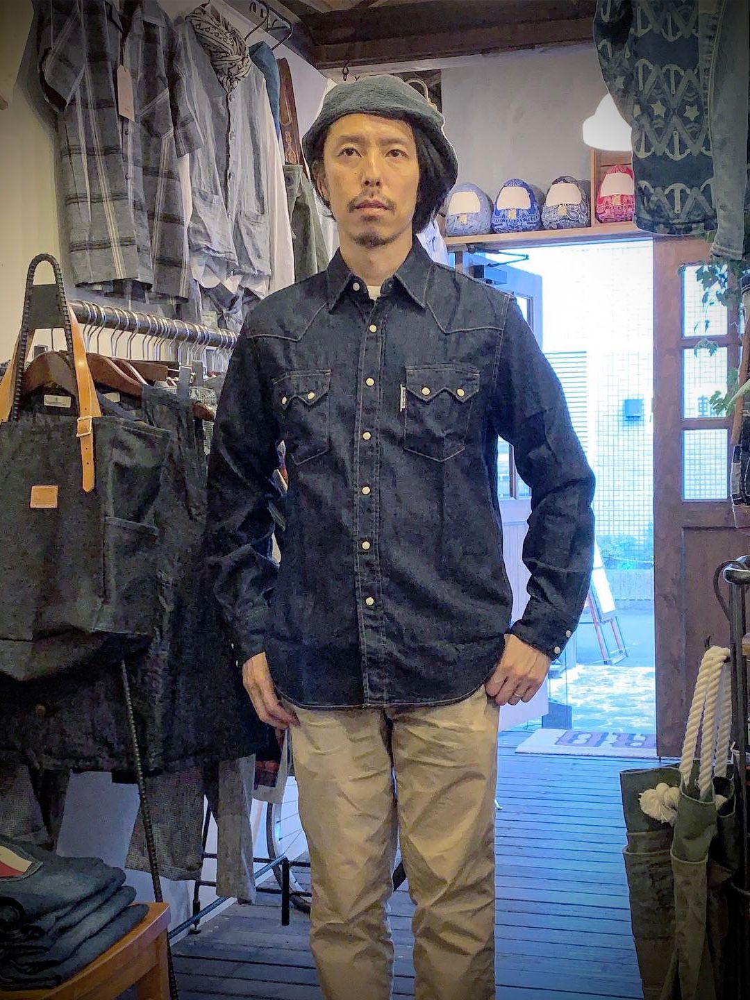 LIGHT   DENIM WESTERN SHIRTS / ライトデニムウエスタンシャツ