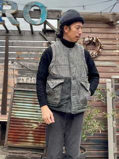 ARTISAN VEST / アルチザンベスト / リバーシブル / ツイード / ブラックM