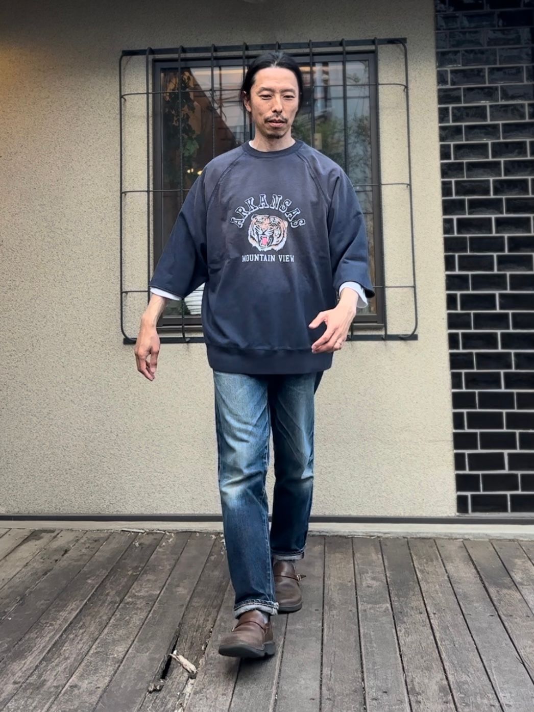 SCREEN STARS / スクリーンスターズ / Amecaji 3/4 slv Tee /アメカジ七分袖Tシャツ / ネイビー