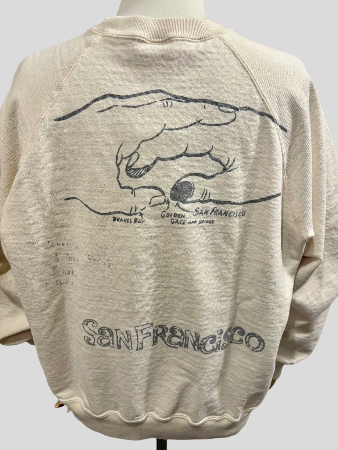 No,10 Crew(Sanfransisco) クルーネックスウェット サンフランシスコ / ナチュラル / UNISON SPECIAL ユニゾンスペシャル