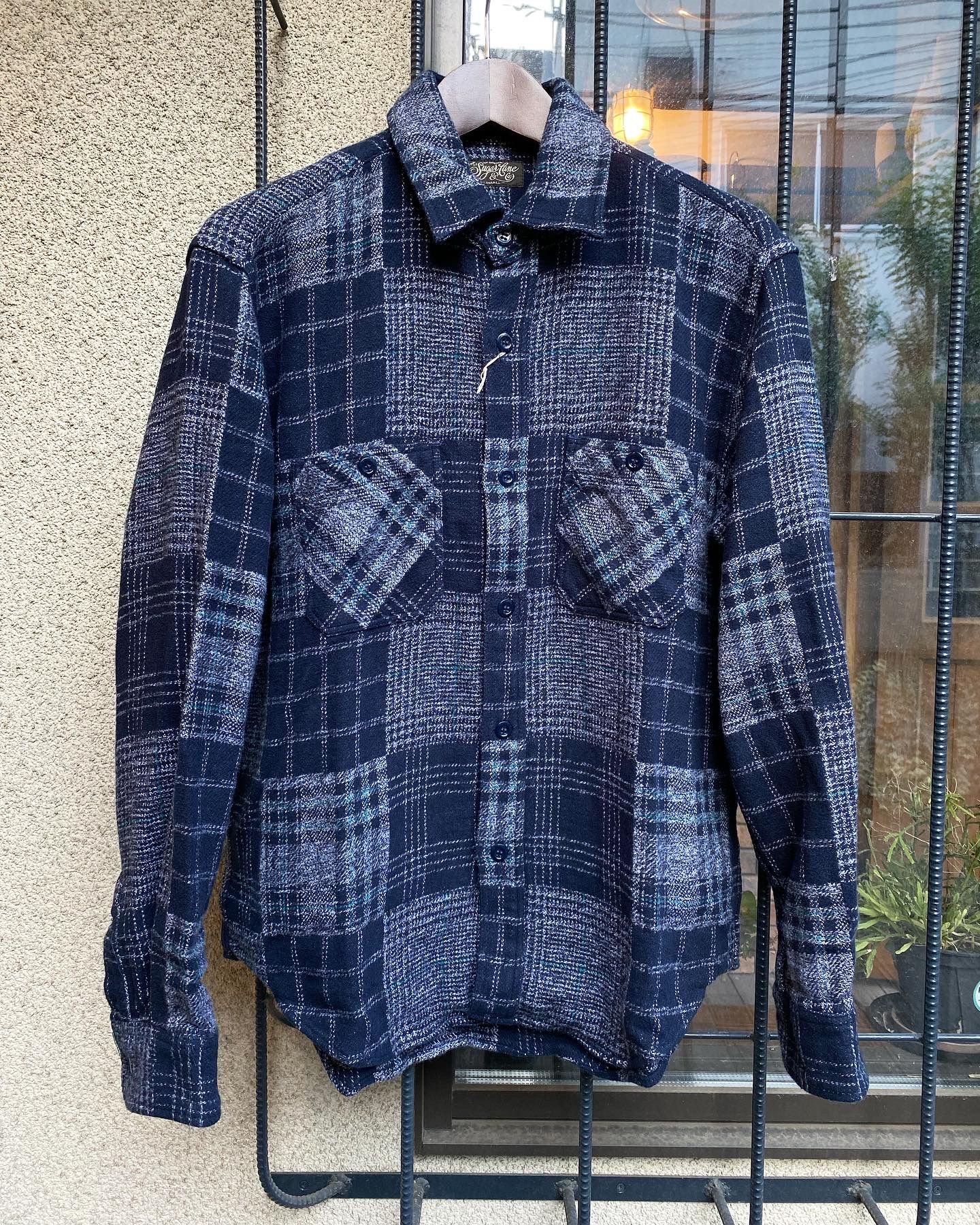 SUGAR CANE - PATCH WORK CHECK WORK SHIRT / ヘビーネルワークシャツ