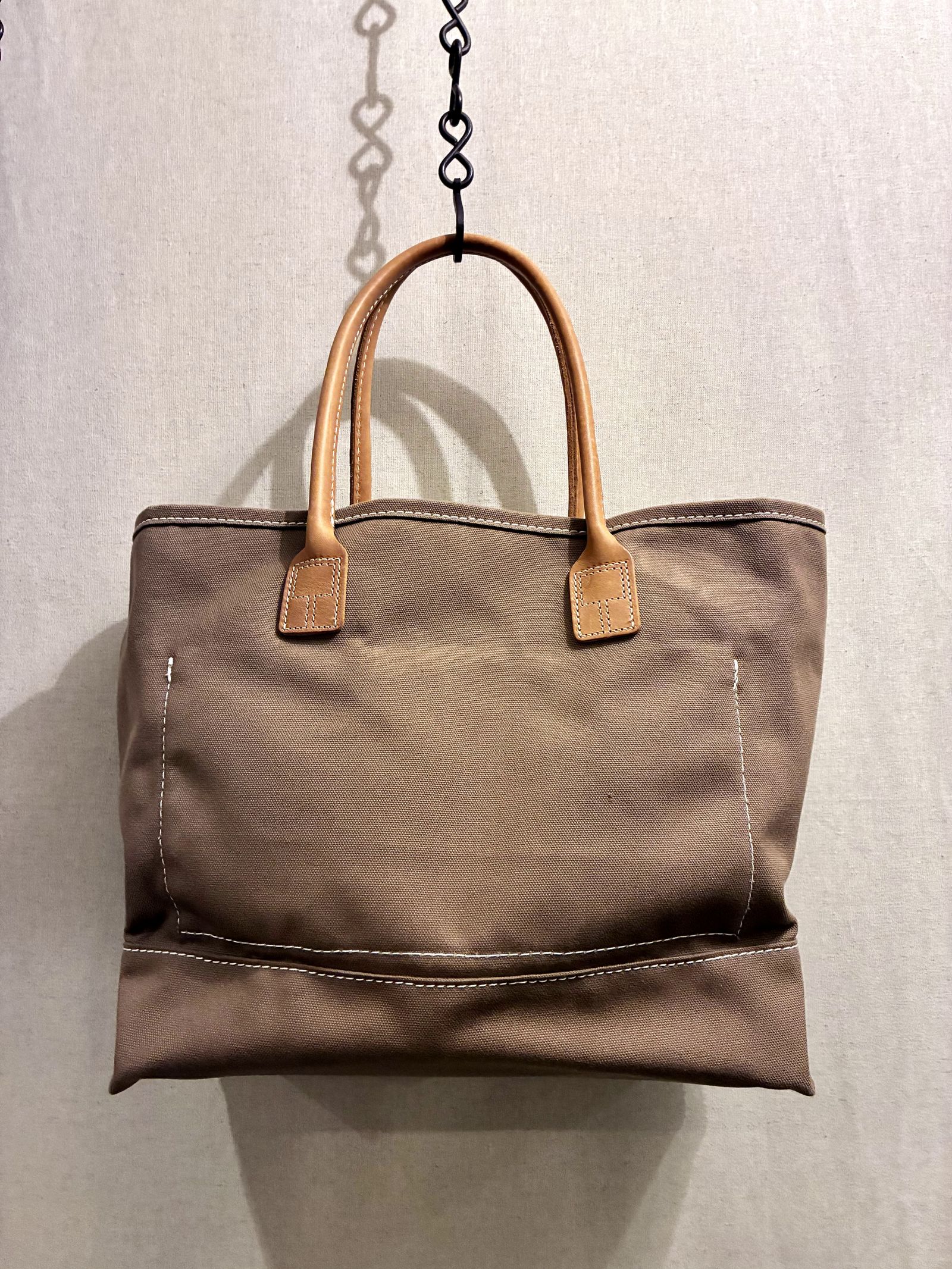 HERITAGE LEATHER CO / ヘリテージレザー / レザーハンドルキャンバストート / ブラウン