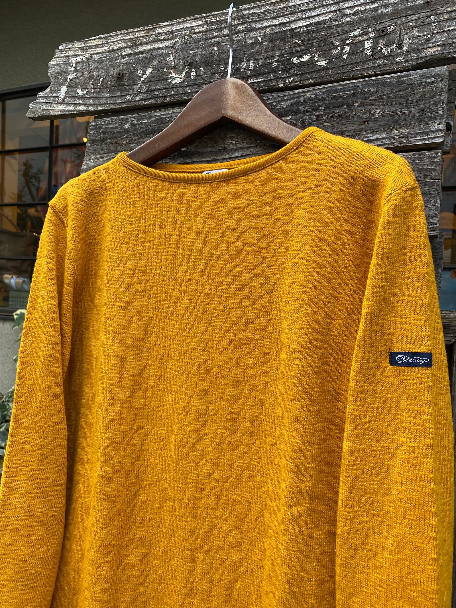 te002 TIEASY ORIGINAL BOATNECK SHIRT  / オリジナルボートネックシャツ / MUSTARD