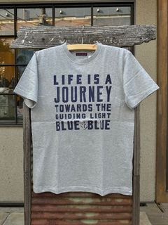 BLUE BLUE JOURNEY ロゴTシャツ / グレー