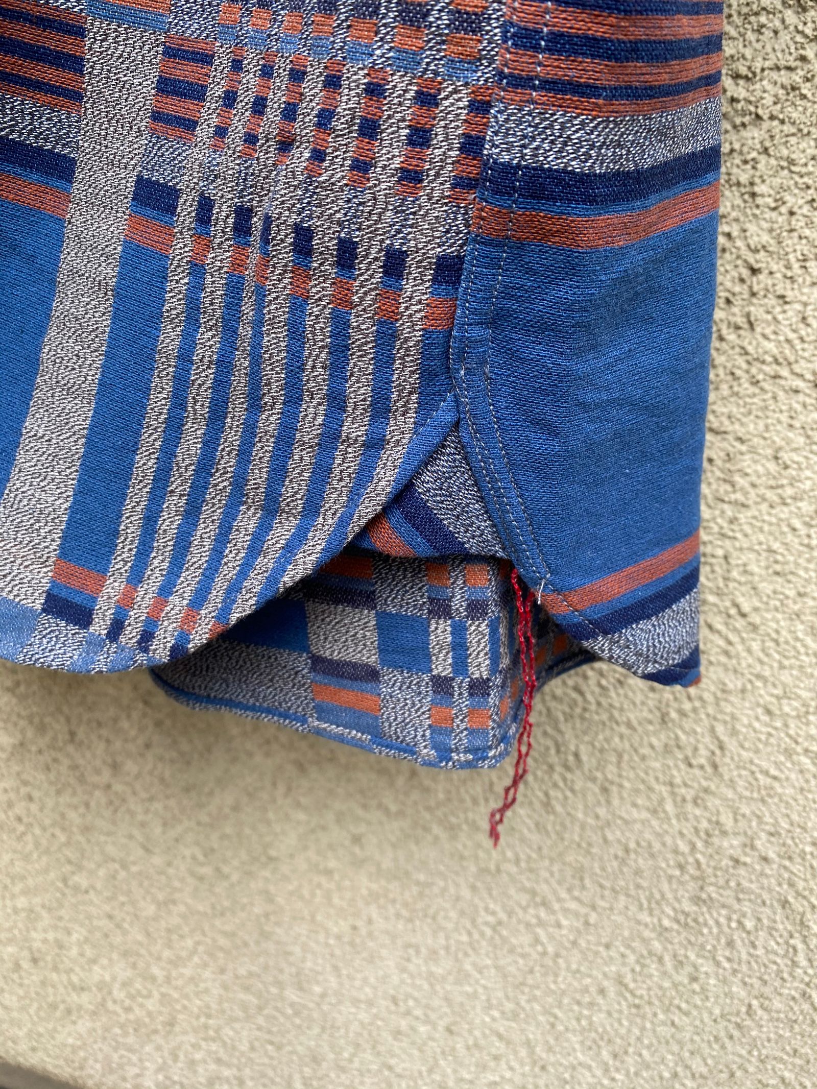 シュガーケーン / TWIST MOCK DOBBY CHECK S/S WORK SHIRT / 半袖ワークシャツ / チェックシャツ / ブルー