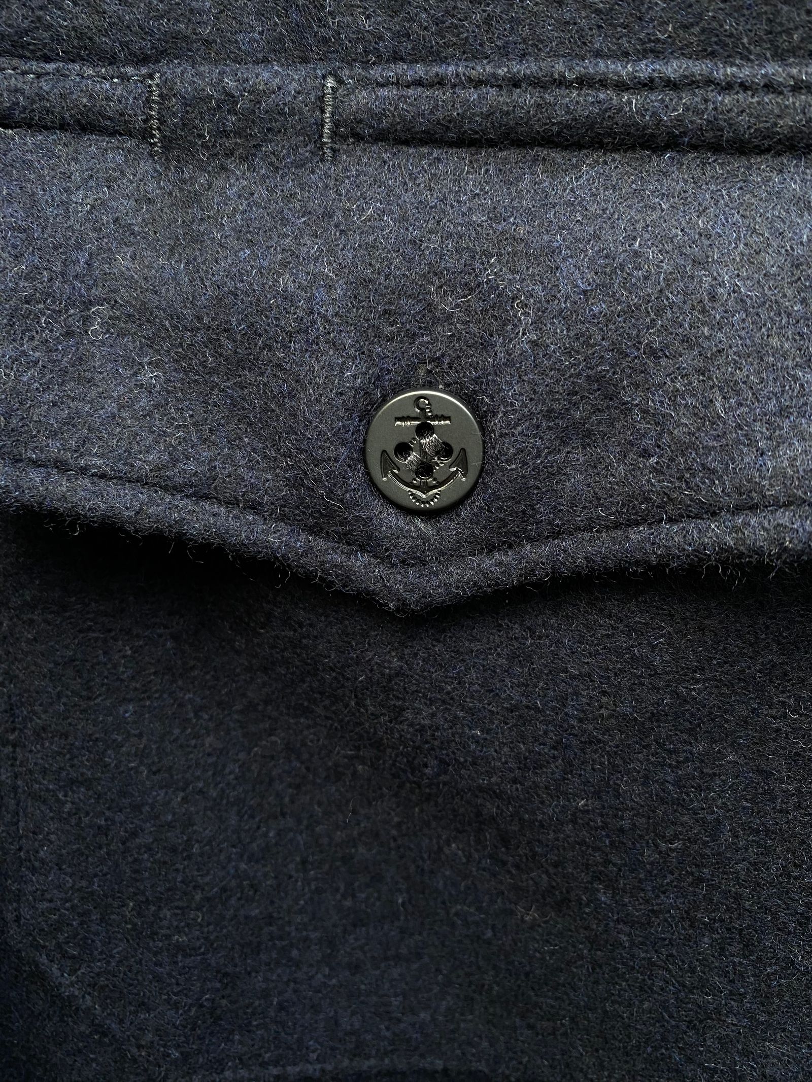 ブラッシュドウールモッサ CPOシャツ / NAVY