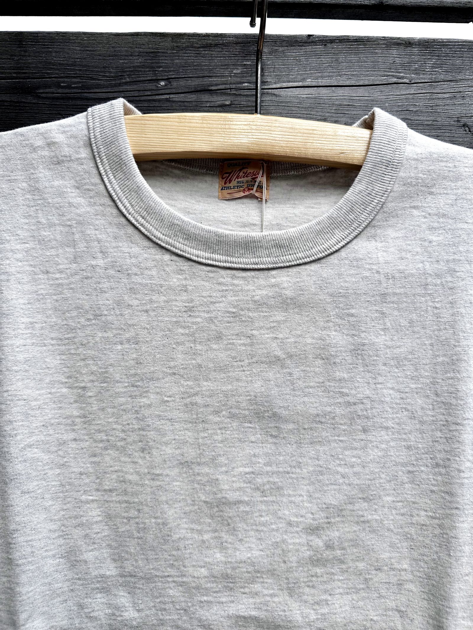 WHITESVILLE / ホワイツビル 14/- HALF SLEEVE RIB T-SHIRT / 半袖リブTシャツ / WV79147 オートミール(131)