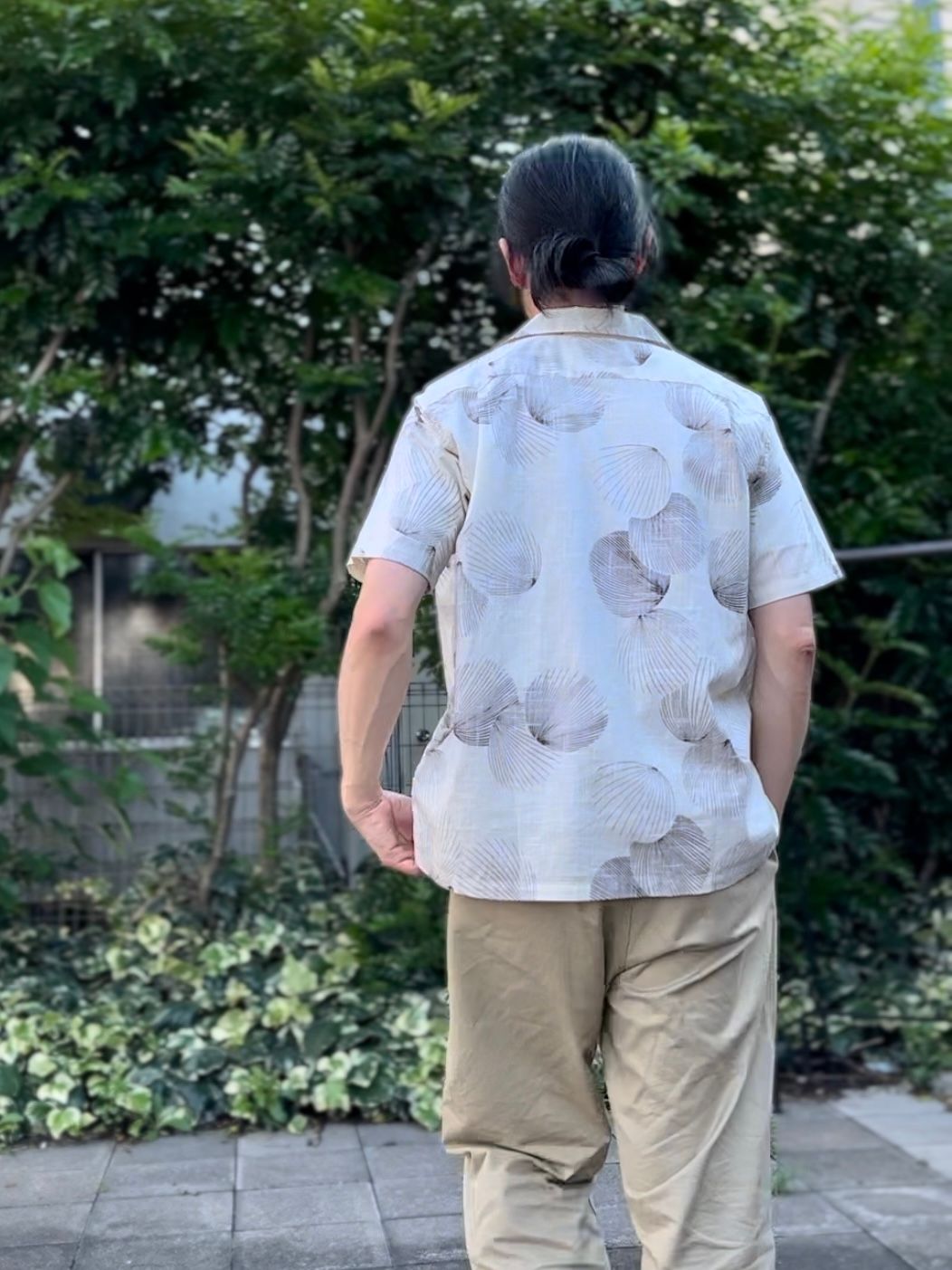 ALOHA SHIRT / “DUKE’S SHELL” / コットンリネン / 半袖オープンシャツ / 貝殻 / シェル柄 / アロハシャツ / ハワイアン / DK39094 / オフホワイト(105)