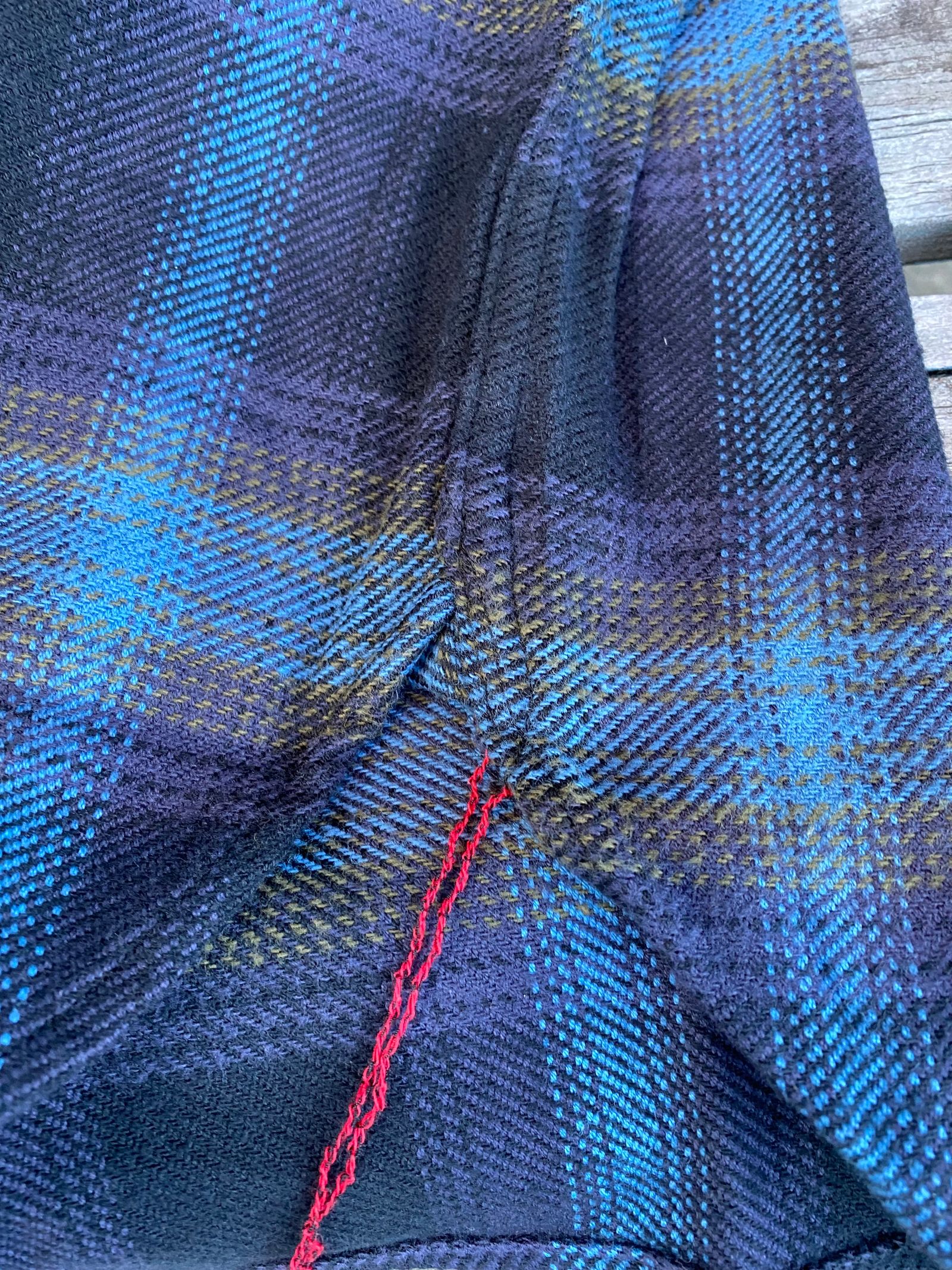 TWILL CHECK L/S WORK SHIRT / ヘビーネルワークシャツ / ネルシャツ / オンブレチェックシャツ / SC28743 / ネイビー