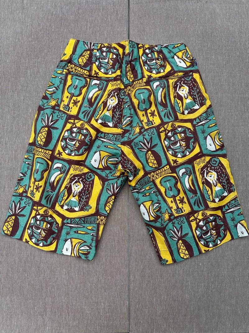 SUN SURF by Masked Mabel / ISLAND WOODCUT / コットンリネンショーツ / ショートパンツ / SS51838