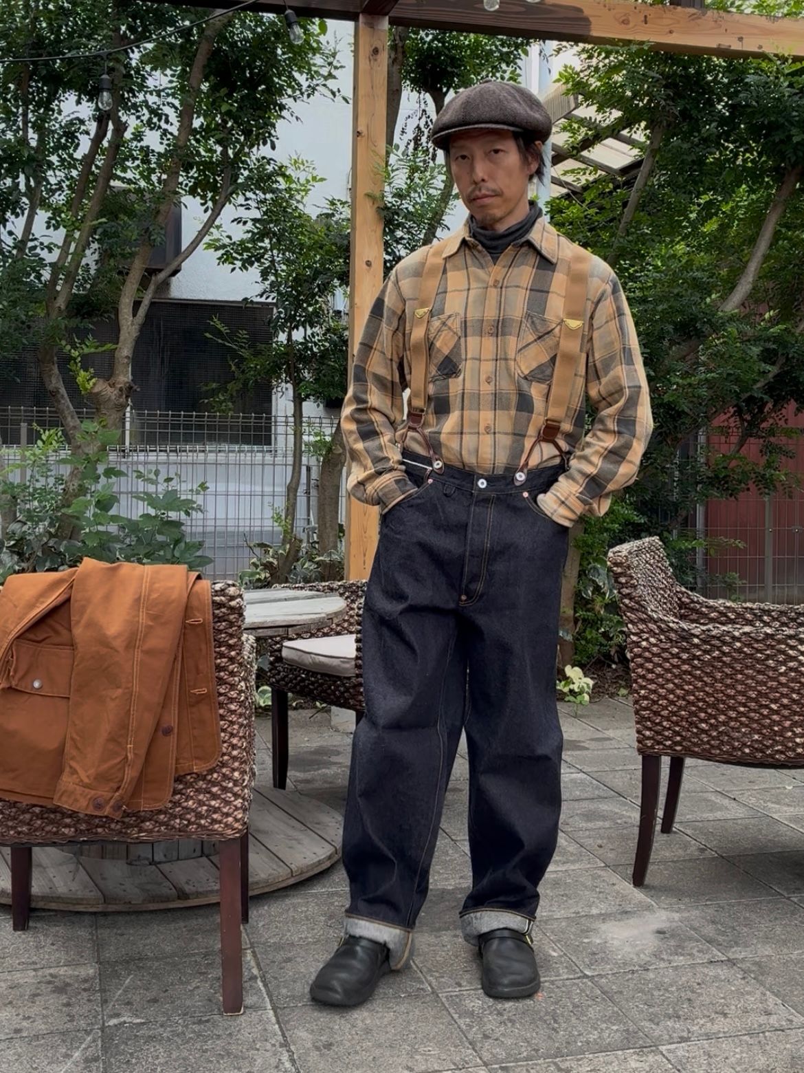 ウエストオーバーオール / シーアイランドコットン / M101(001) / ビッグジョン