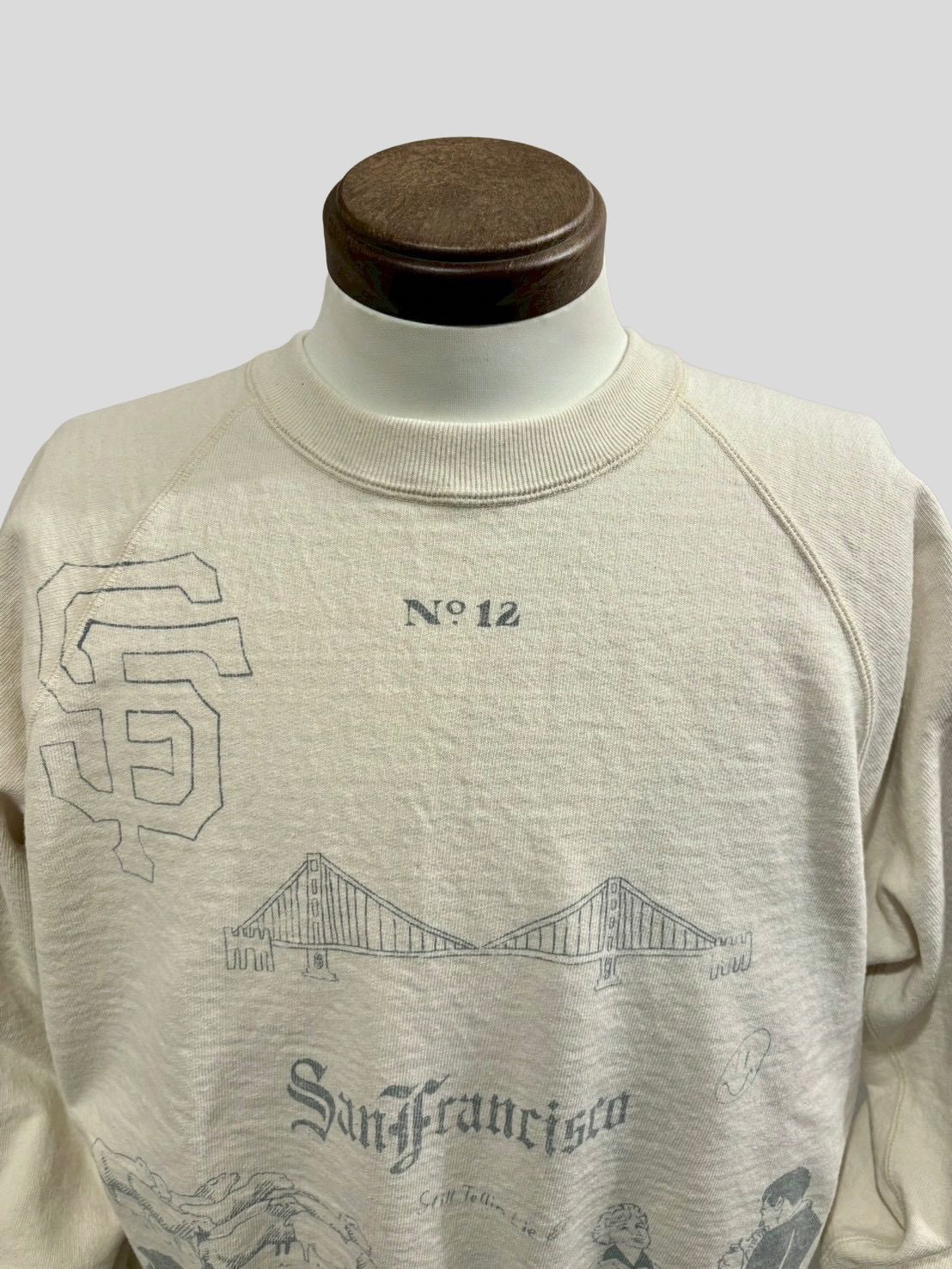 No,10 Crew(Sanfransisco) クルーネックスウェット サンフランシスコ / ナチュラル / UNISON SPECIAL ユニゾンスペシャル