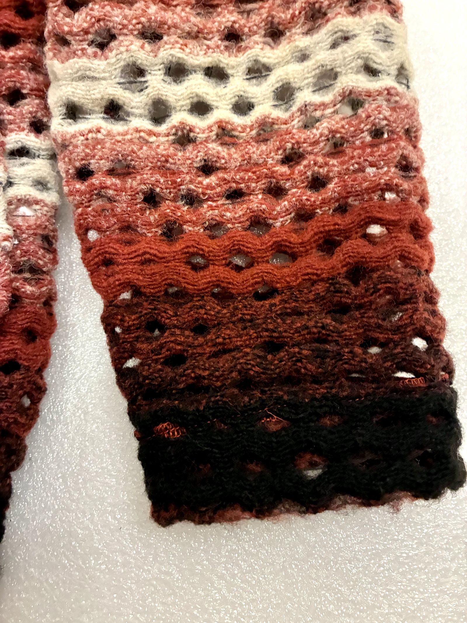 ZIGGY CARDIGAN / グラデーションニットカーディガン / バーガンディ / ナスングワム