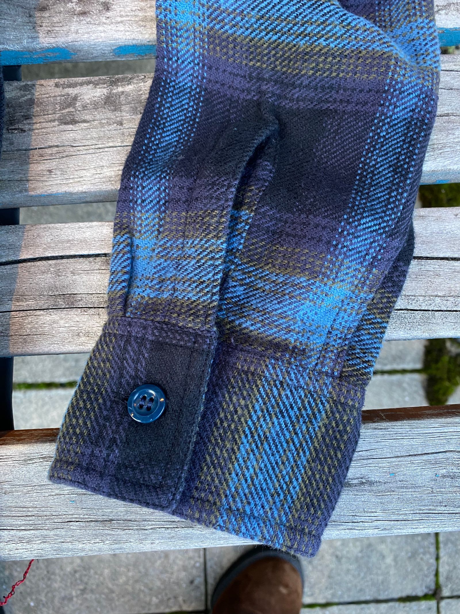 TWILL CHECK L/S WORK SHIRT / ヘビーネルワークシャツ / ネルシャツ / オンブレチェックシャツ / SC28743 / ネイビー