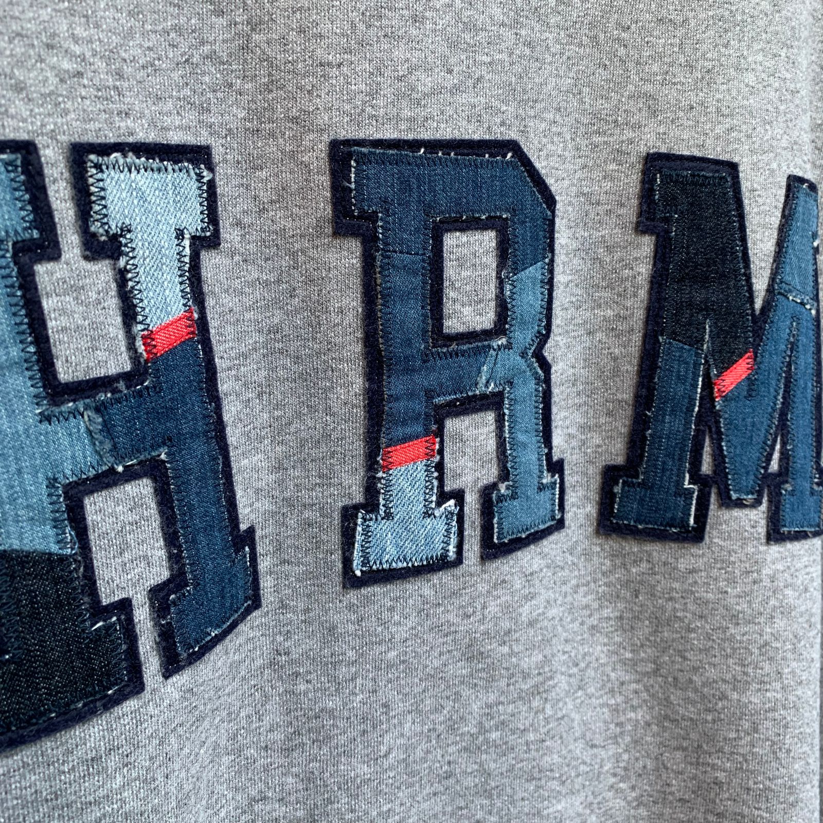 H.R.REMAKE / ダブルHRMパッチクルーネックスウェット / DOUBLE HRM PATCH CN SWEAT / グレー